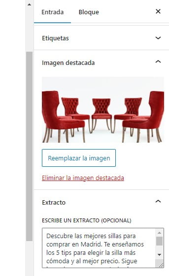 extracto manual wordpress